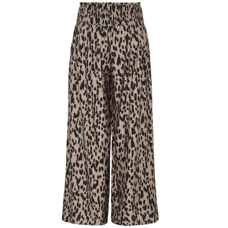 Zwarte Drops geprinte pantalon Ane Smock - Capuchon Fashion