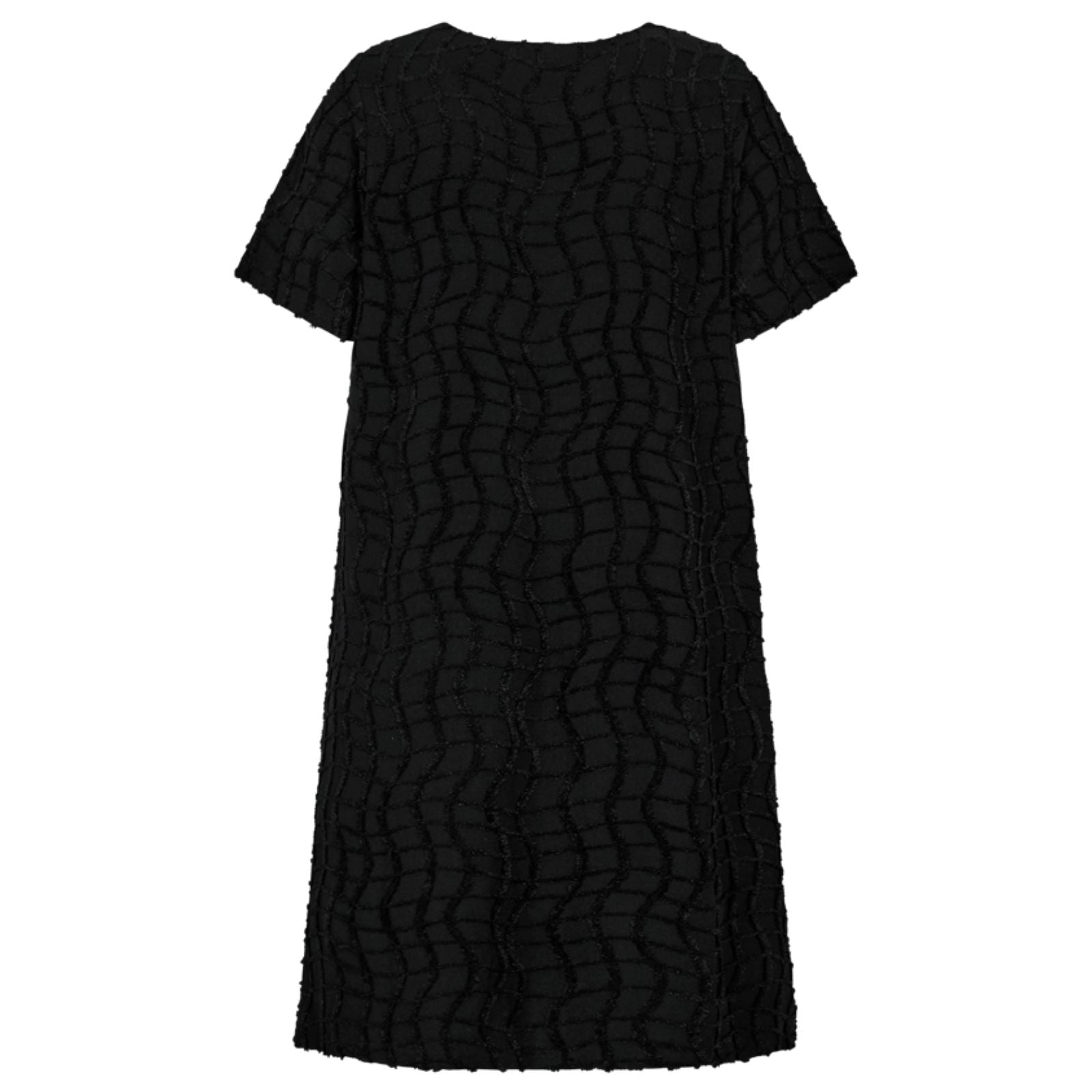 Zwarte effect jersey jurk Alfi - Capuchon Fashion