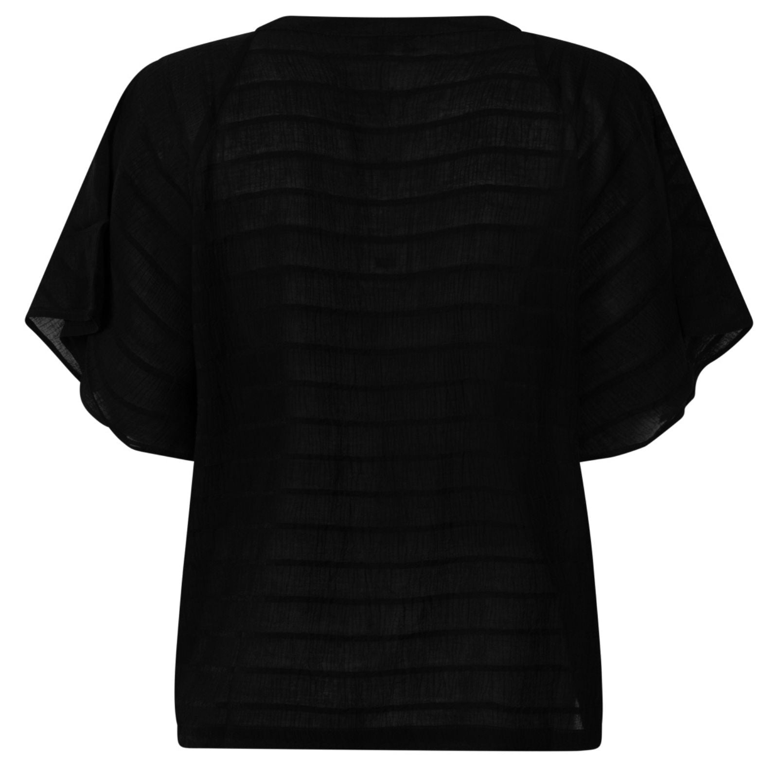 Zwarte fancy modal blouse Desi - Capuchon Fashion