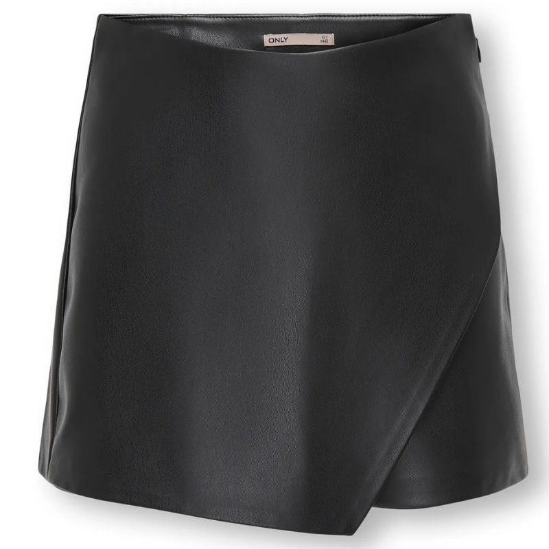 Zwarte faux leather skort Mist-Amili - Capuchon Fashion