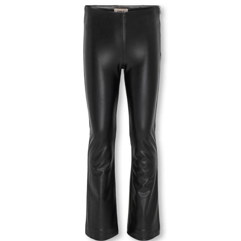 Zwarte flairbroek Zeta PU - Capuchon Fashion