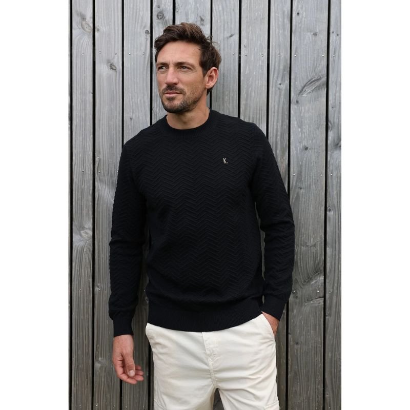 Zwarte knitted sweater New Ryan - Capuchon Fashion