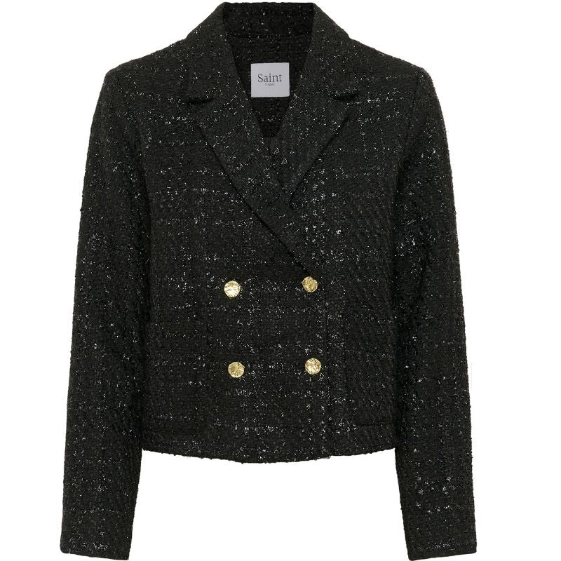 Zwarte korte blazerjacket Nigella - Capuchon Fashion