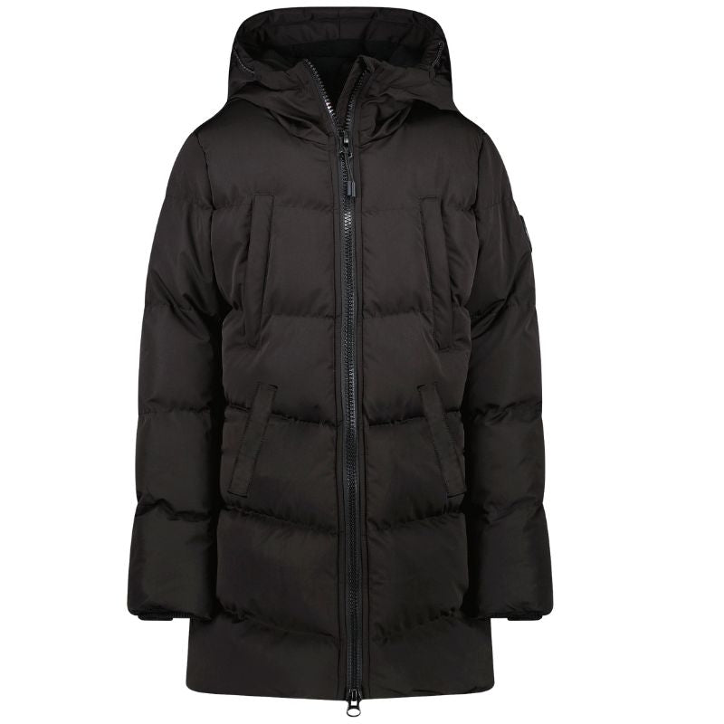 Zwarte long puffer jacket Maysay - Capuchon Fashion