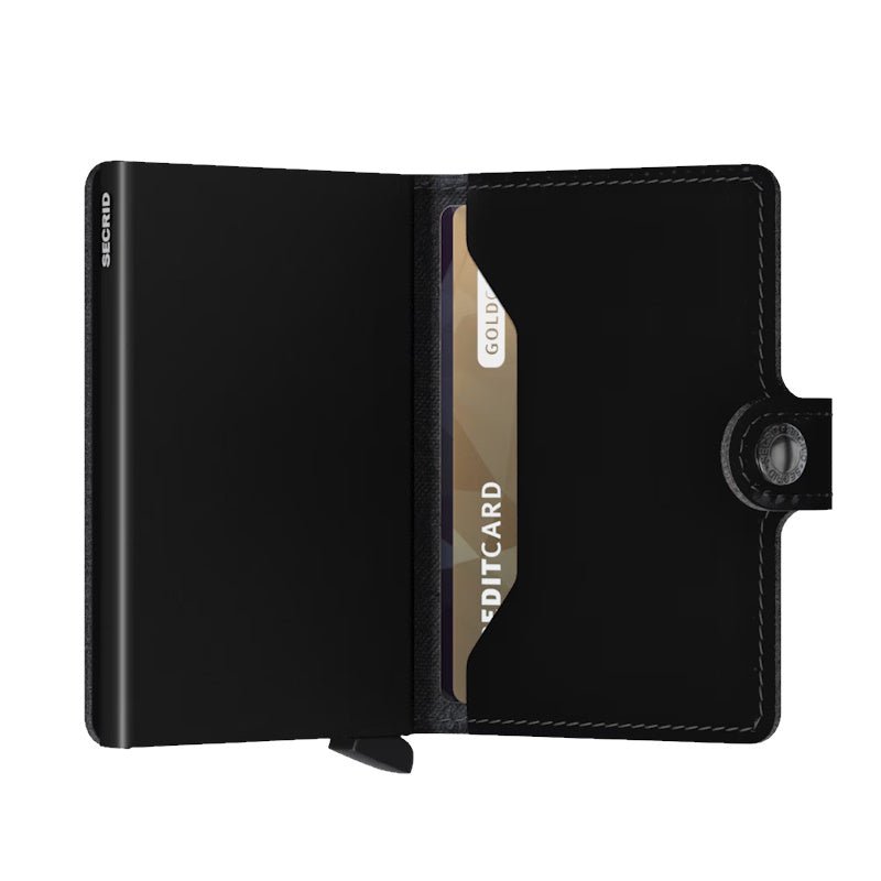 Zwarte miniwallet Matte - Capuchon Fashion