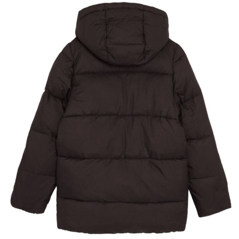 Zwarte Ripstop Quilted Puffer Coat - Capuchon Fashion