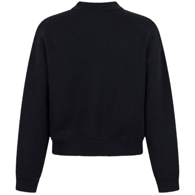 Zwarte ronde hals bomber jacket Angela - Capuchon Fashion