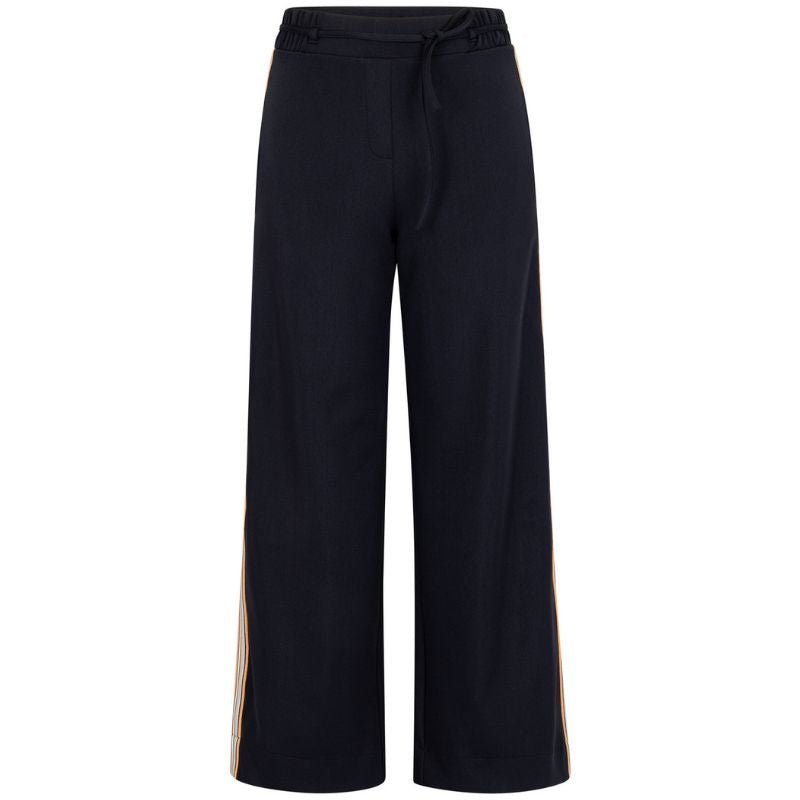 Zwarte shiny bonded trousers Iggy - Capuchon Fashion