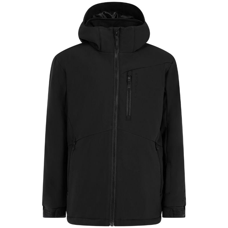 Zwarte shoftshell snowjacket Soulby - Capuchon Fashion