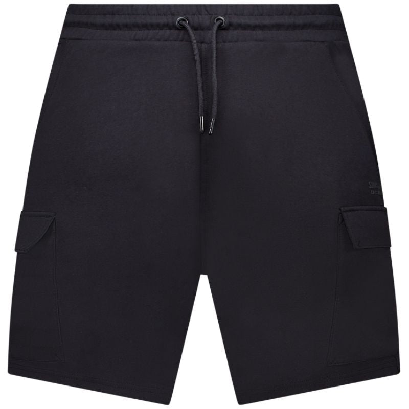 Zwarte sweatstof cargo short Nyo - Capuchon Fashion