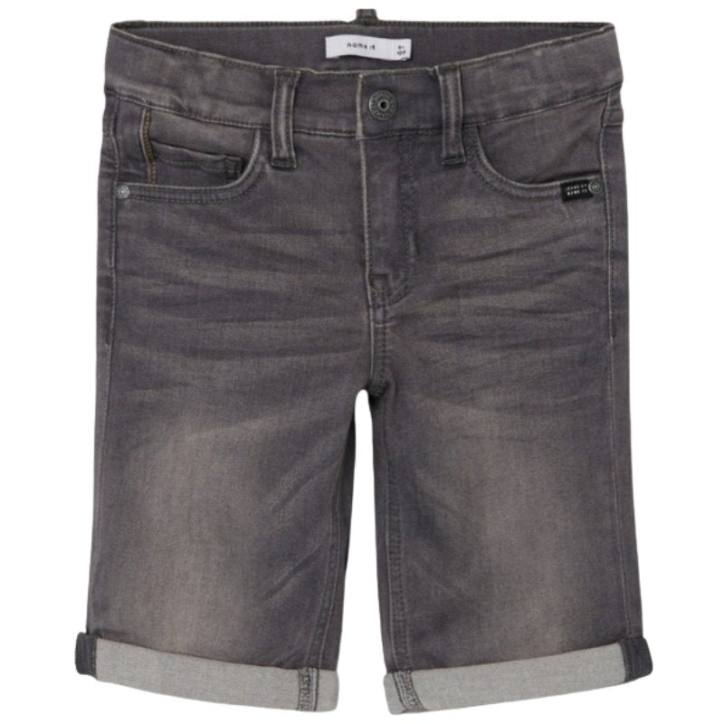 Dark Grey Denim korte broek Theo Clas - Capuchon Fashion