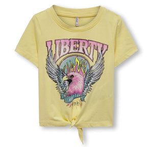 Geel t-shirt Lucy Knot Eagle - Capuchon Fashion