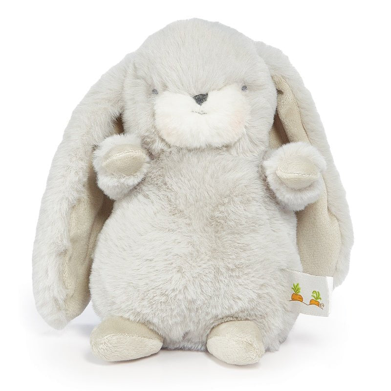 Grijze knuffel Nibble Konijn klein - Capuchon Fashion