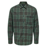 Groen geprint shirt Leo Check - Capuchon Fashion