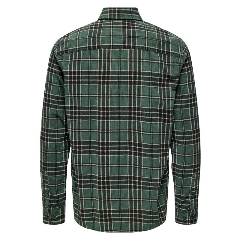 Groen geprint shirt Leo Check - Capuchon Fashion