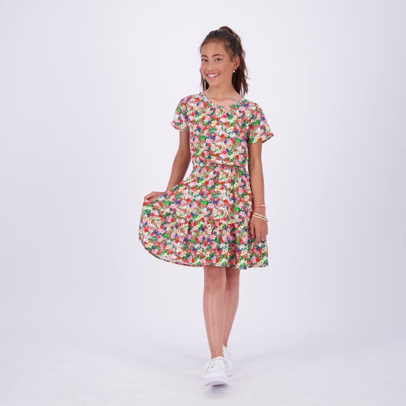 Multicolor geprinte jurk Parlina - Capuchon Fashion