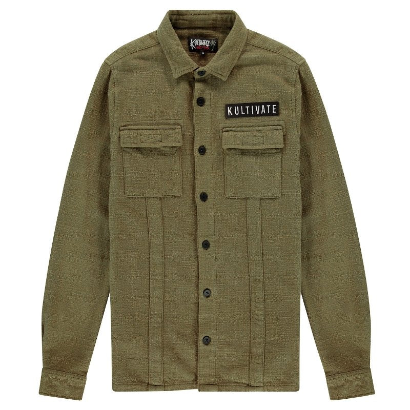 Olijfgroen shirt Soldier - Capuchon Fashion