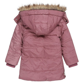 Roze puff parka jacket U44927 - Capuchon Fashion