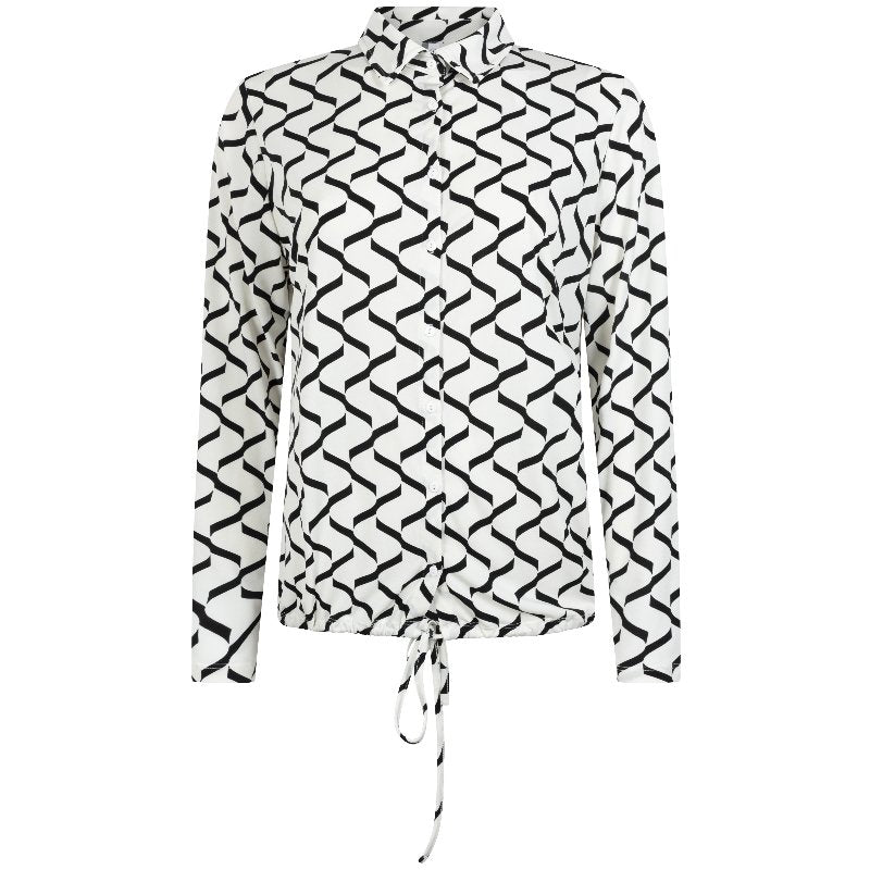 Wit geprinte splendour blouse Dewi - Capuchon Fashion