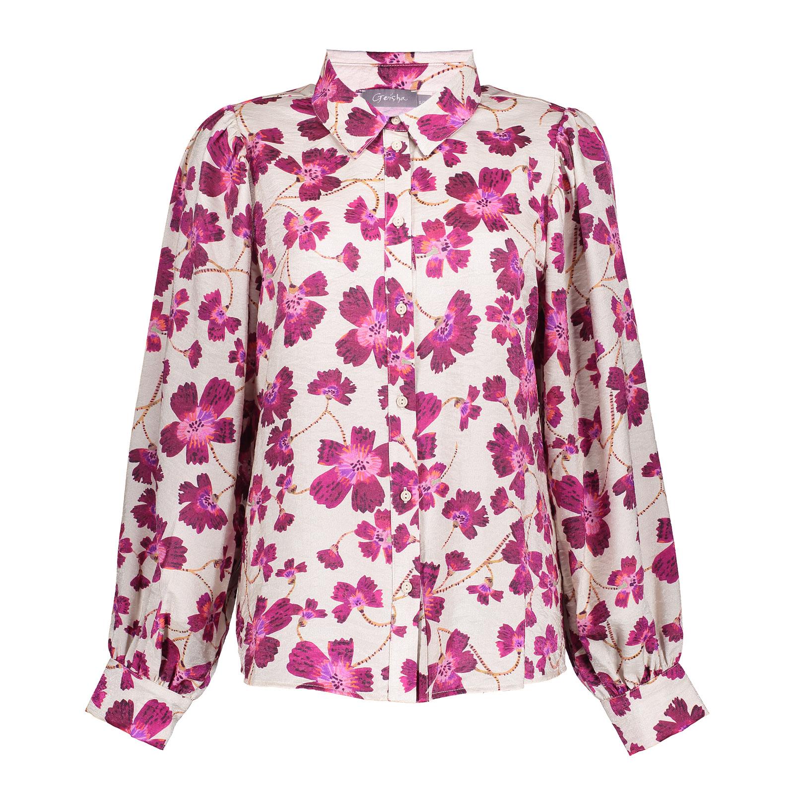 Roze geprinte blouse 43951