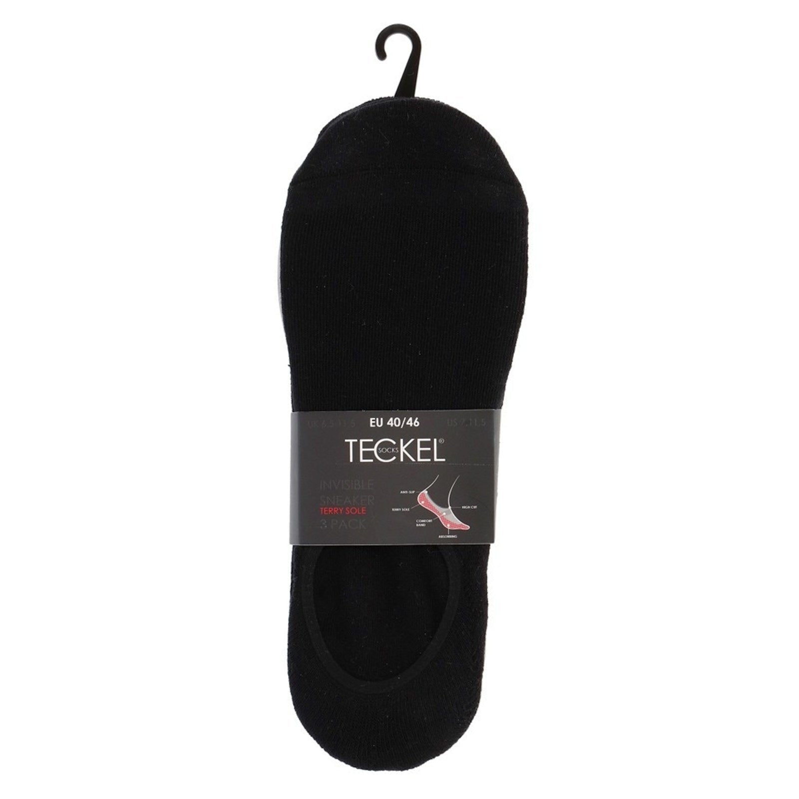 3-paar zwarte invisible sneaker sokjes - Capuchon Fashion
