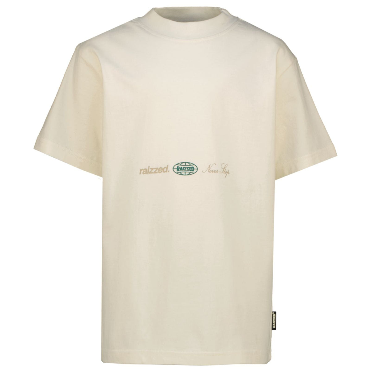 Almond white backprint t-shirt Happens - Capuchon Fashion