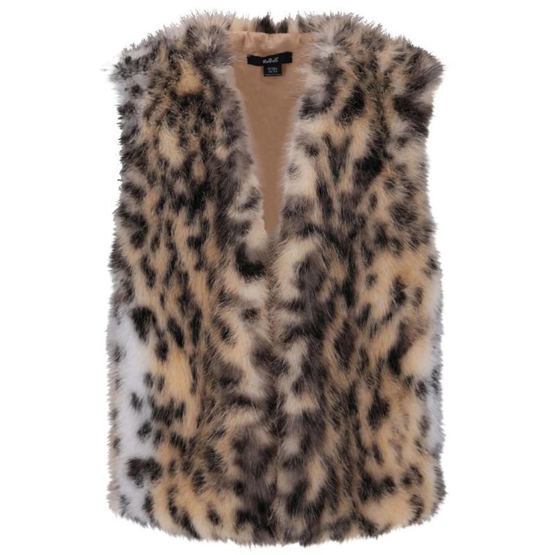 Animal geprinte fur gilet Kath - Capuchon Fashion