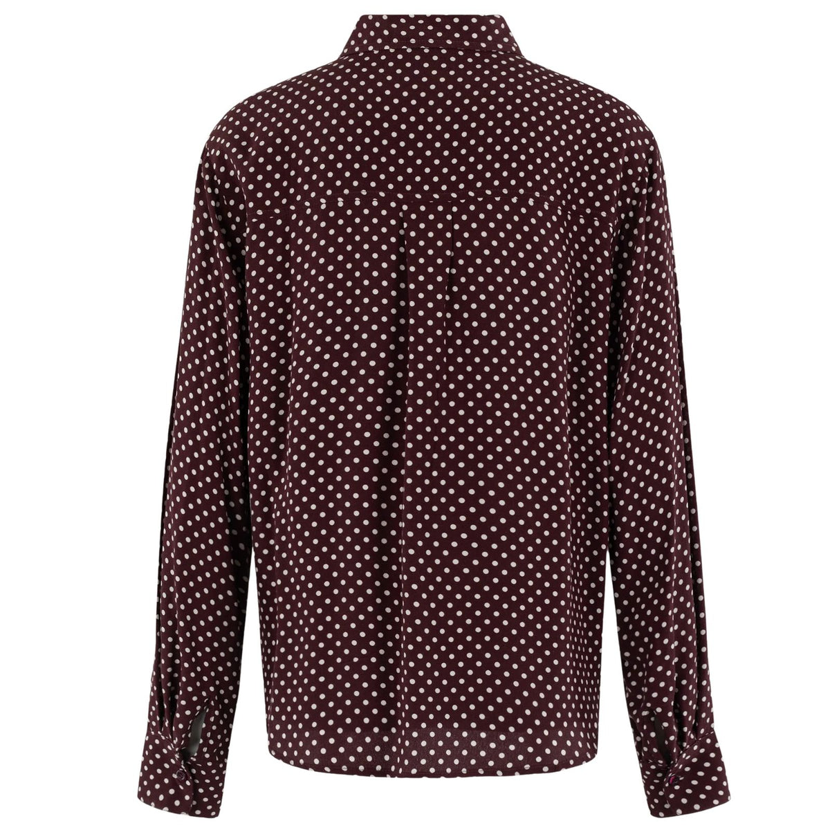 Donkerbruin met beige gestipte blouse Lilo