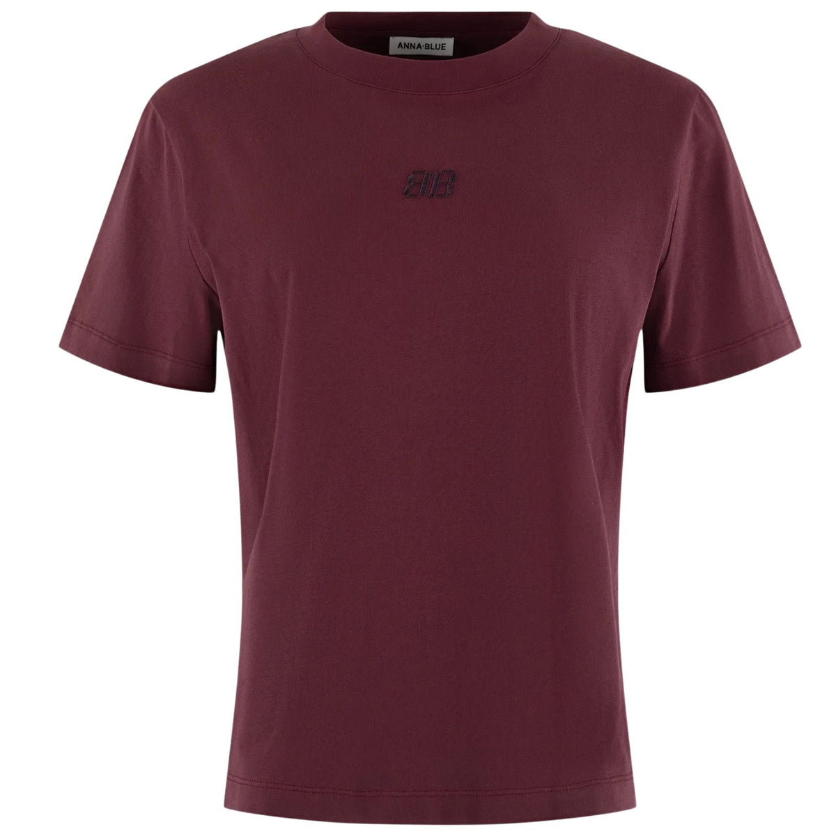Bordeauxrood basic ronde hals t-shirt Slim