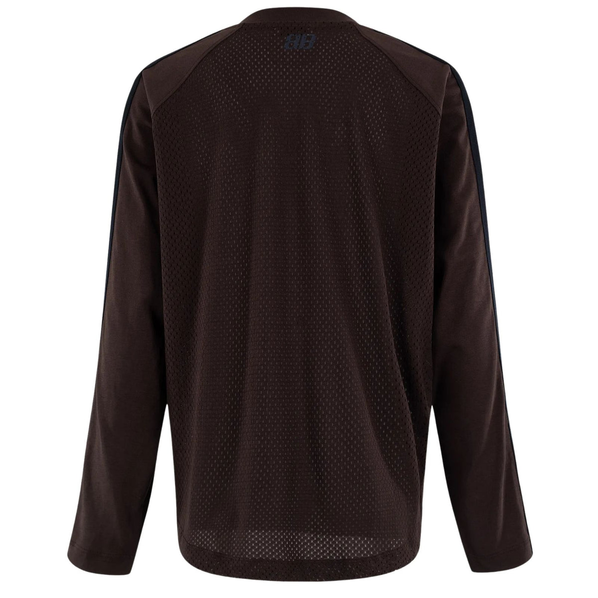 Donkerbruine longsleeve shirt Mesh Long