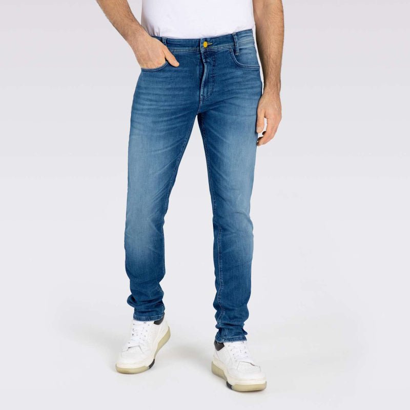 Authentic Dark Blue Used jeans Macflexx - Capuchon Fashion