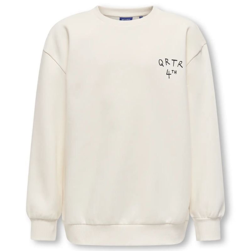 Beige backprint crew neck Kyrie - Capuchon Fashion