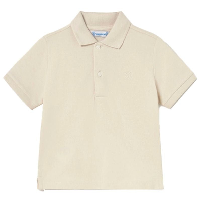 Beige basic korte mouw polo 102 - Capuchon Fashion