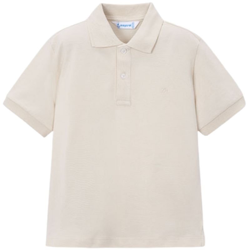 Beige basic korte mouw polo 150 - Capuchon Fashion