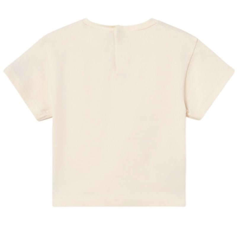 Beige basic korte mouw t-shirt 105 - Capuchon Fashion