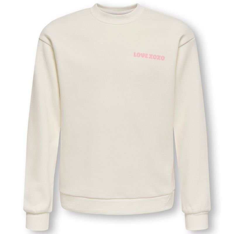 Beige boxy geprinte sweater Lovely - Capuchon Fashion