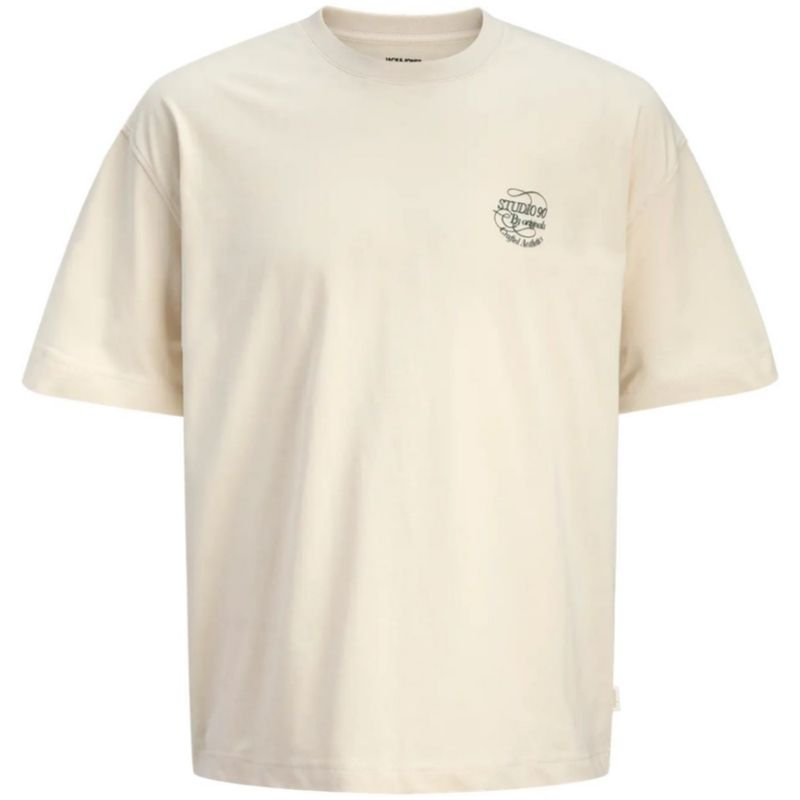 Beige crew neck t-shirt Niagara Typo - Capuchon Fashion