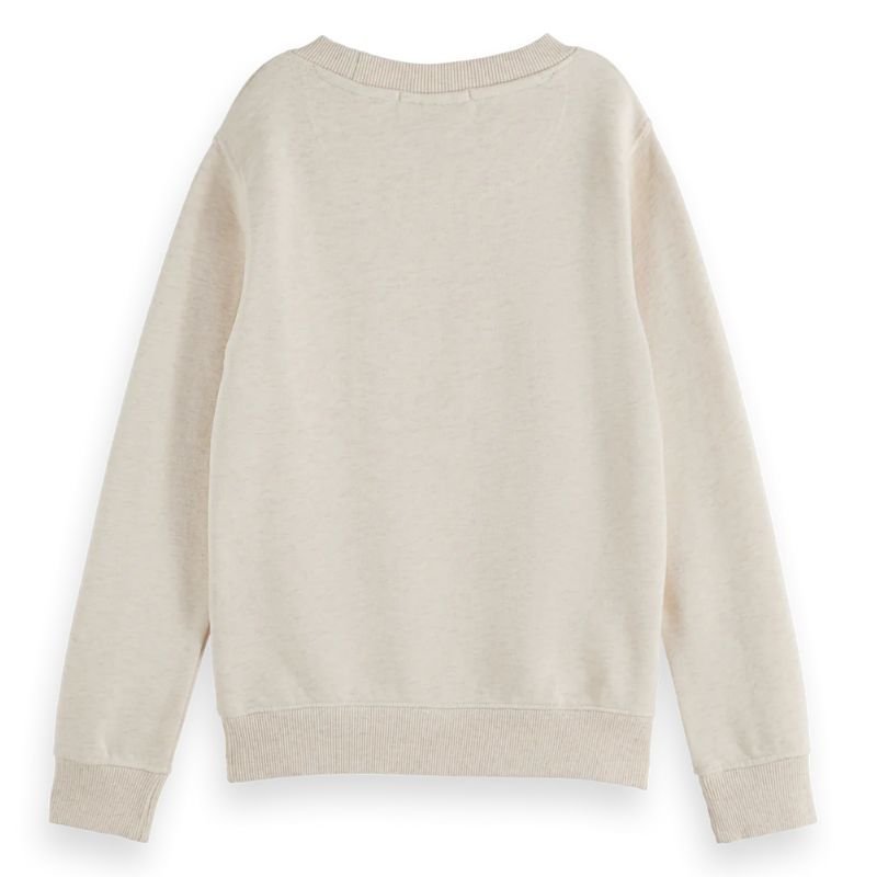 Beige crewneck met artwork - Capuchon Fashion