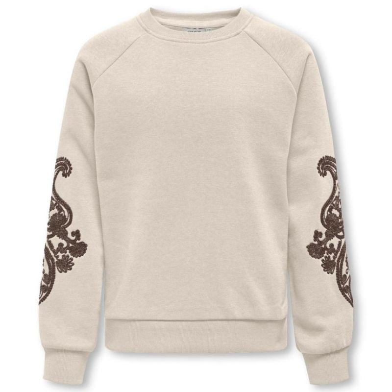 Beige embroidery sweat Easton - Capuchon Fashion