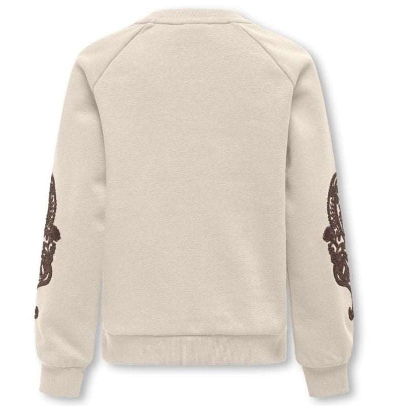 Beige embroidery sweat Easton - Capuchon Fashion