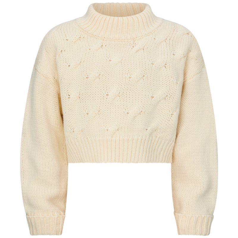 Beige gebreide cropped knit Anna - Capuchon Fashion
