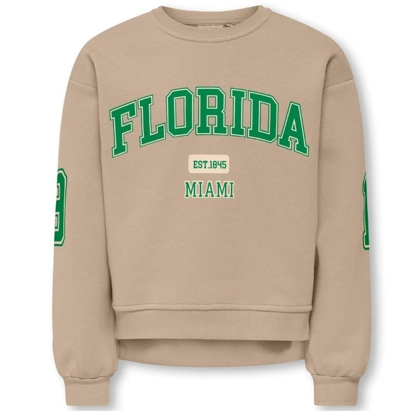 Beige geprinte sweater Victory - Capuchon Fashion