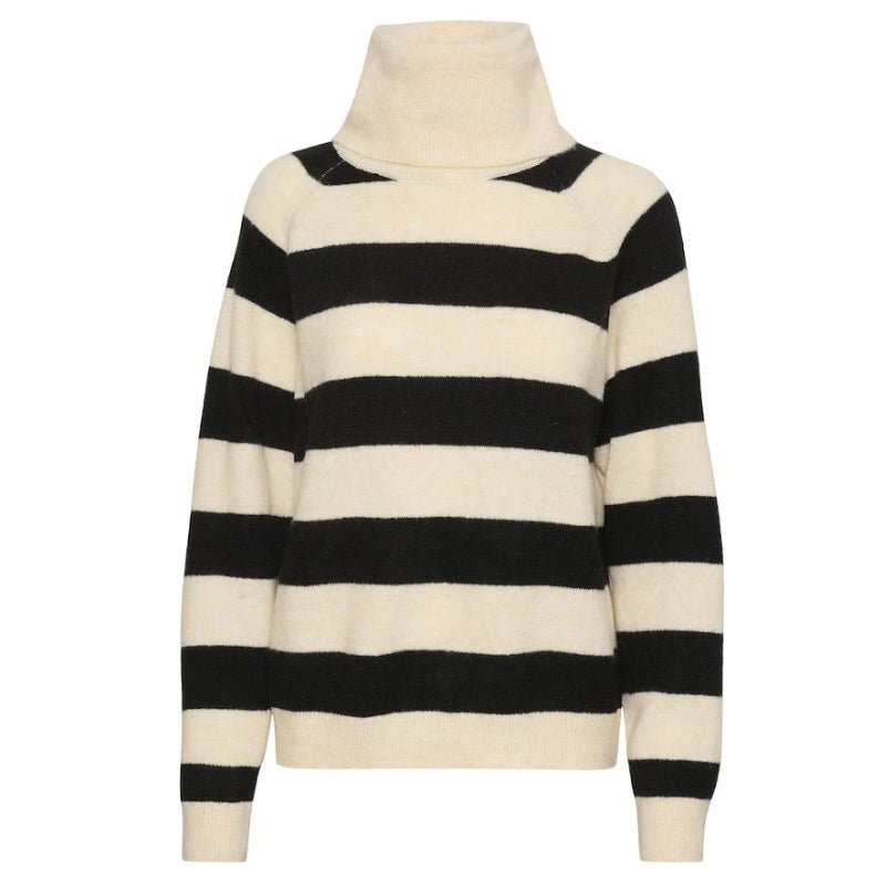 Beige gestreepte pullover Garbie - Capuchon Fashion