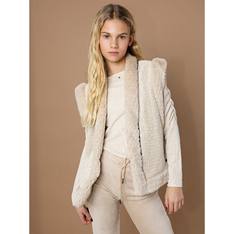 Beige gilet Kiddy - Capuchon Fashion