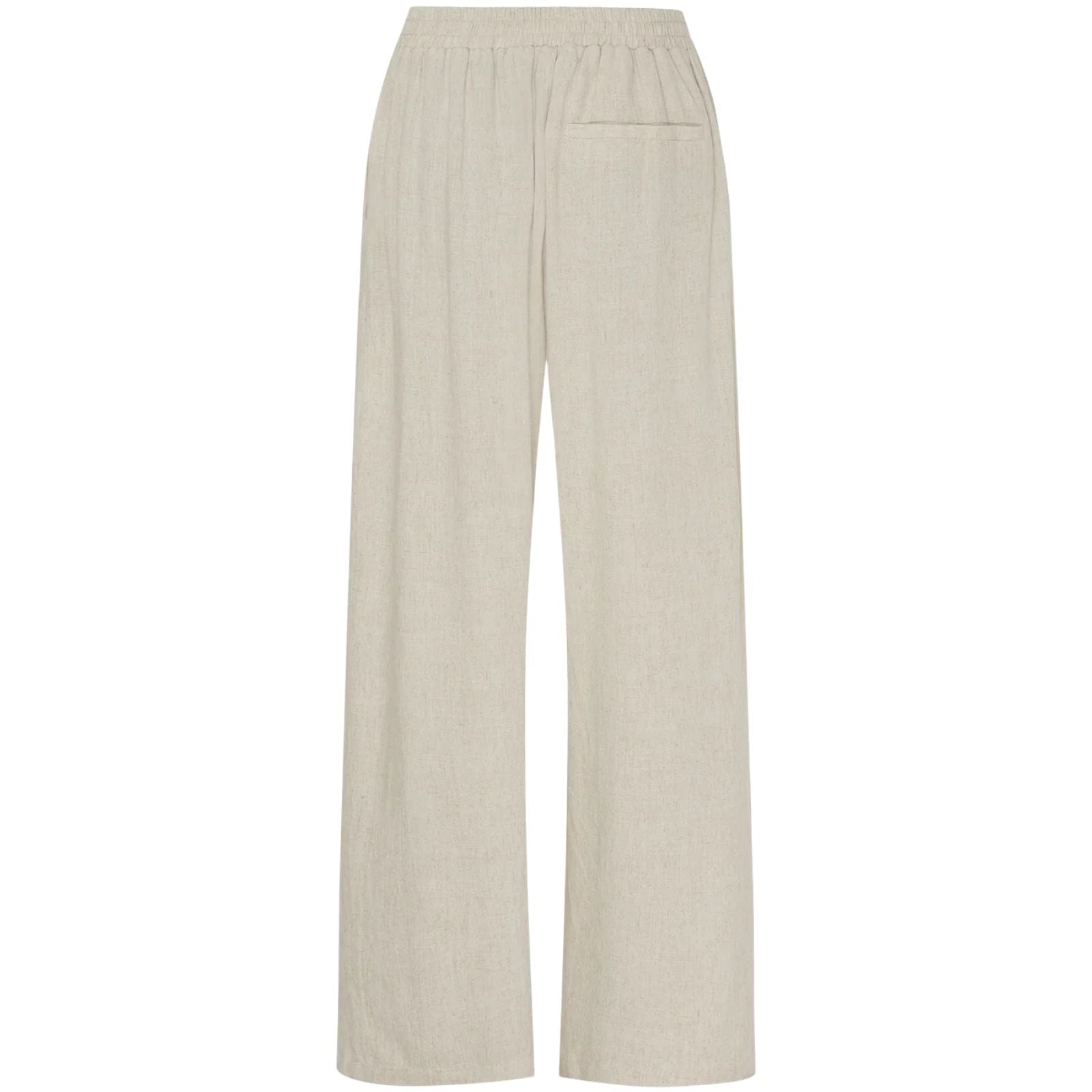 Beige linnen loose fit pantalon Pearl - Capuchon Fashion