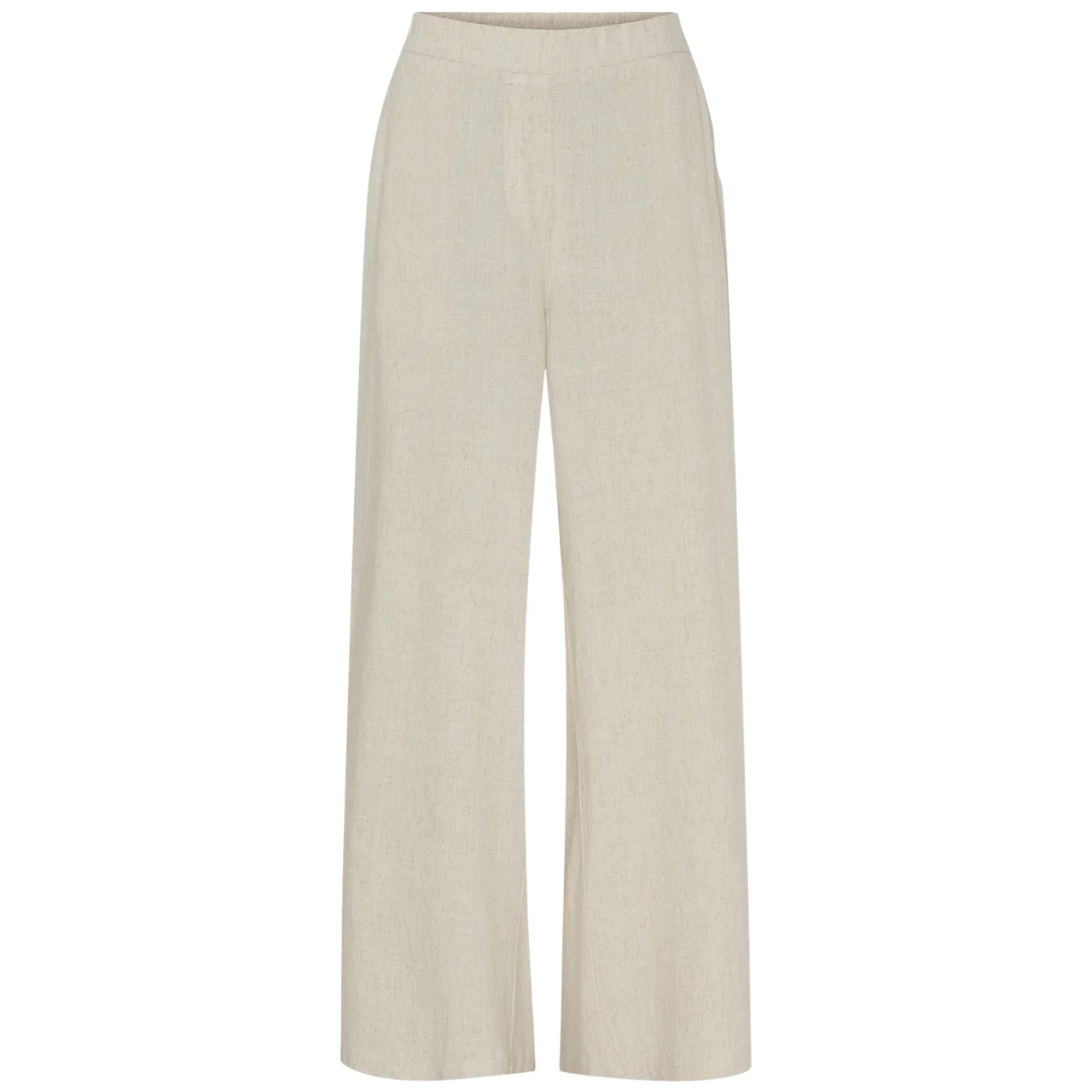 Beige linnen loose fit pantalon Pearl - Capuchon Fashion