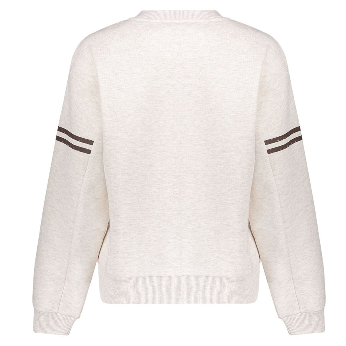 Beige melange met donkerbruine sweater Champs 62552 - Capuchon Fashion