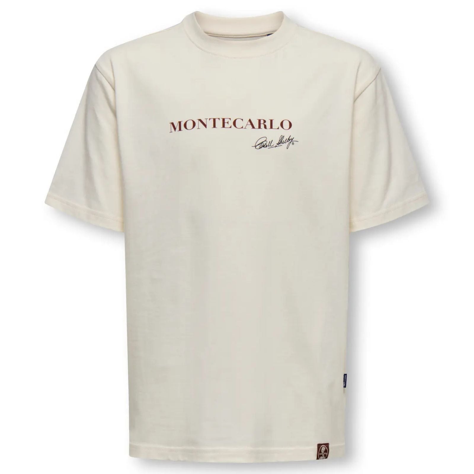 Beige met Montecarlo relaxed fit t-shirt Shelby - Capuchon Fashion