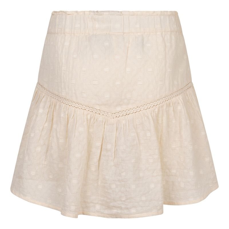 Beige rok Lace Ruffle - Capuchon Fashion