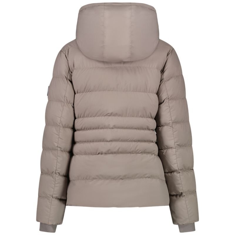 Beige short puffer jacket Moyna - Capuchon Fashion